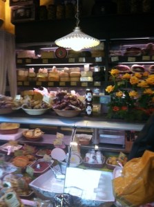 The counter at a neighborhood salumeria.